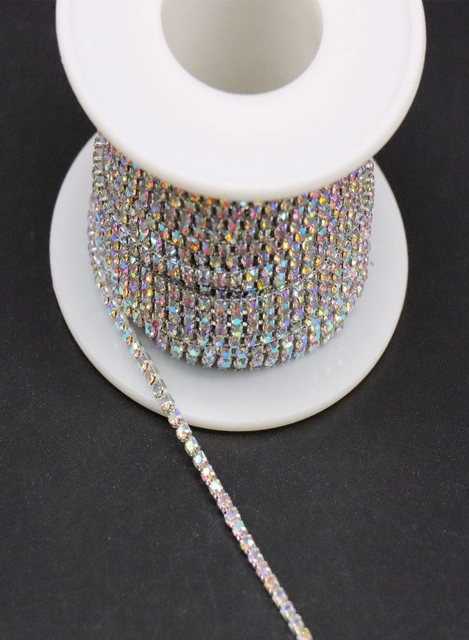 Jerler 10 Yards Crystal Rhinestone Trim SS6.5/2.0mm, AB Close Chain for Sewing Crafts Ideal Wedding Party Christmas DIY Decoration - Image 5